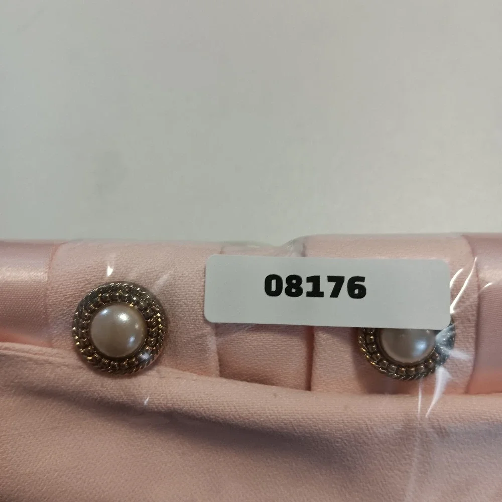 VTG Petite Perceptions Jacket Woman 12 Pink Satin Trim Pearl Button USA Made